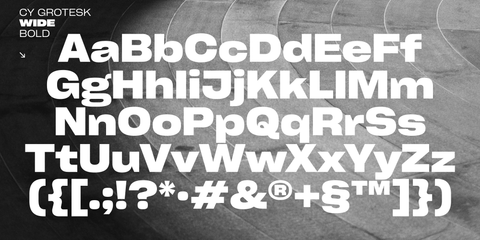 CY Grotesk Font Wide Bold Typeface