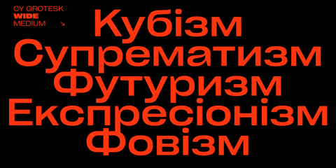 CY Grotesk Font wide medium Typeface