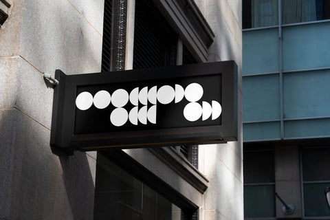 Premium Rectangle Store Sign PSD Mockup