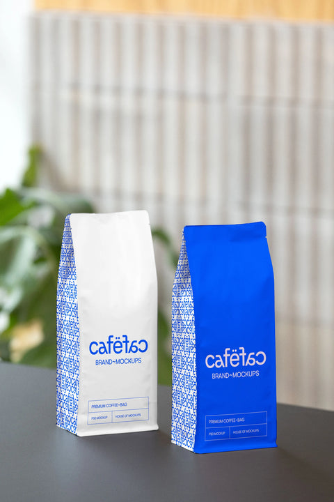 Coffee Bean Packaging PSD Mockup