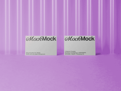 PSD Business Card Mockup - back and front