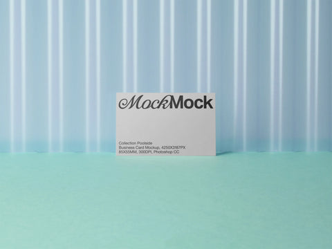 Free 'Poolside' Business Card Mockup