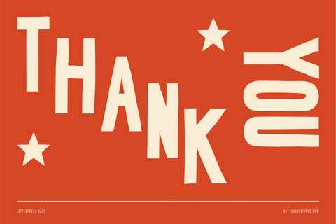 Letterpress Sans Font Headlines