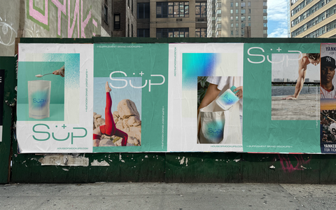 Paste up poster wall advertising mockup download