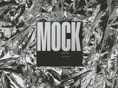 Shimmer Branding Square Card PSD Mockup GIF Colour change Shot on a foil shine background 'House of mockups'