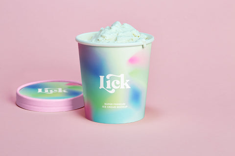 Ice Cream Tub Mockup Seamless Background Vanilla