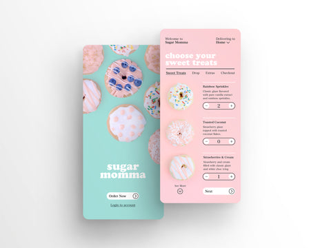 2 screens floating PSD Mockup