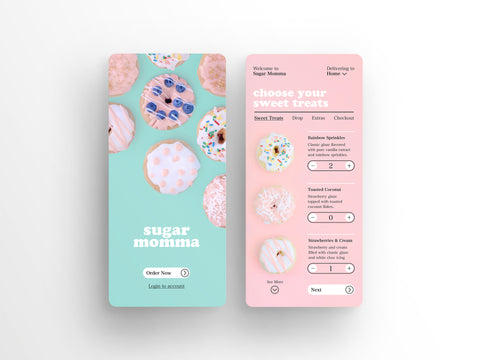 2 screens floating PSD Mockup