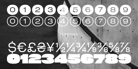 CY Grotesk Font Numbers and Numerals