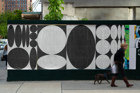 NYC Paste Up Poster Wall PSD Mockup. 6-sheet Posters