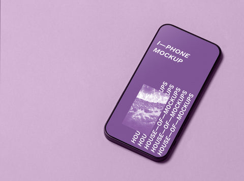 iPhone Mockup on Customizable Seamless Background