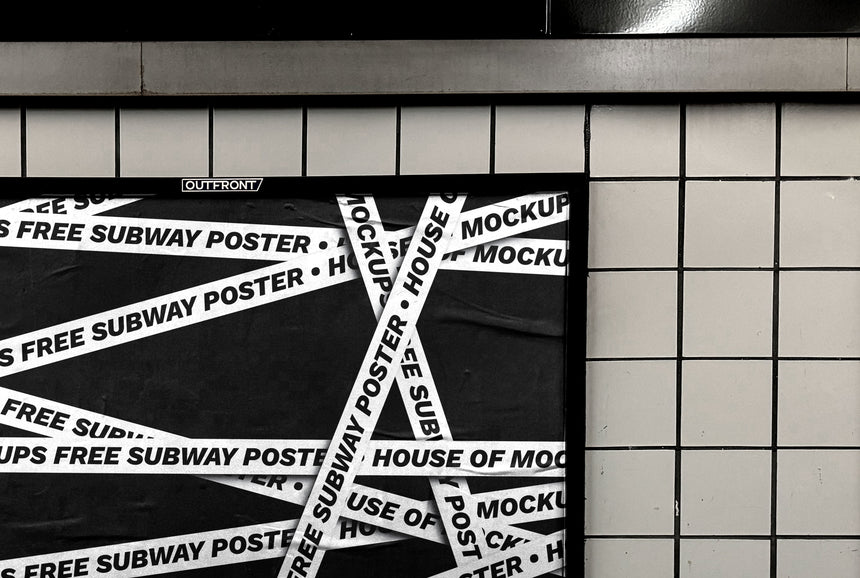 NY Subway 4x3 Ad PSD Mockup