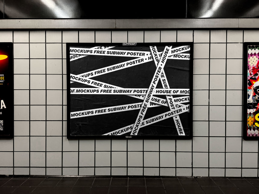 NY Subway 4x3 Ad PSD Mockup