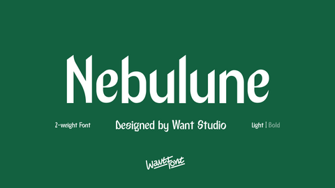 Nebulune Retro Display font "House of Mockups"