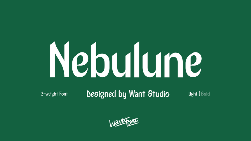 Nebulune Retro Display font "House of Mockups"