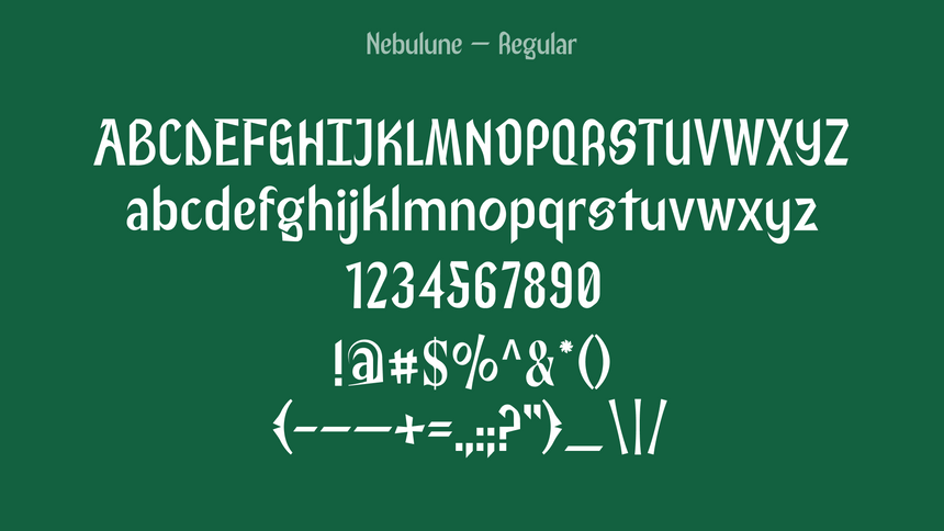 Nebulune Retro Display font "House of Mockups"
