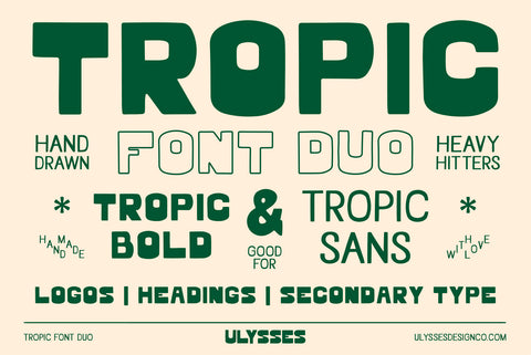 Tropic Bold Font Duo Display and Secondary Typeface