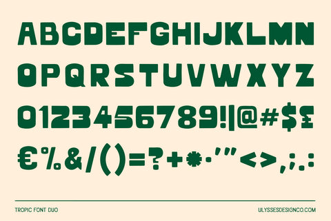 Tropic Sans Fonts Upper Case Letters