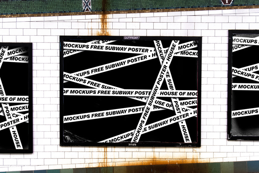 Urban Grit 4x3 Subway Poster Mockup