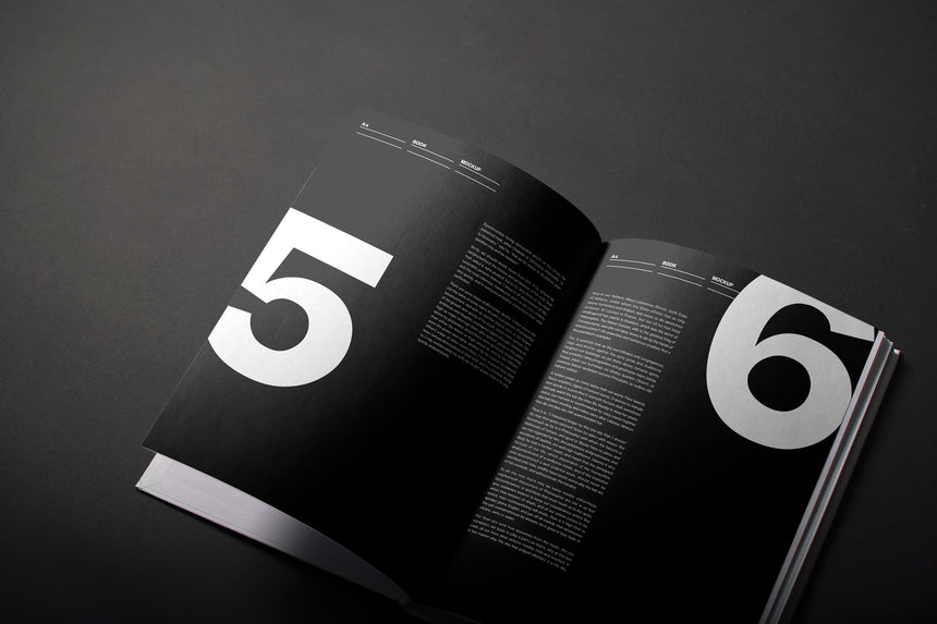 A4 Hardcover Book PSD Mockup  - Cover