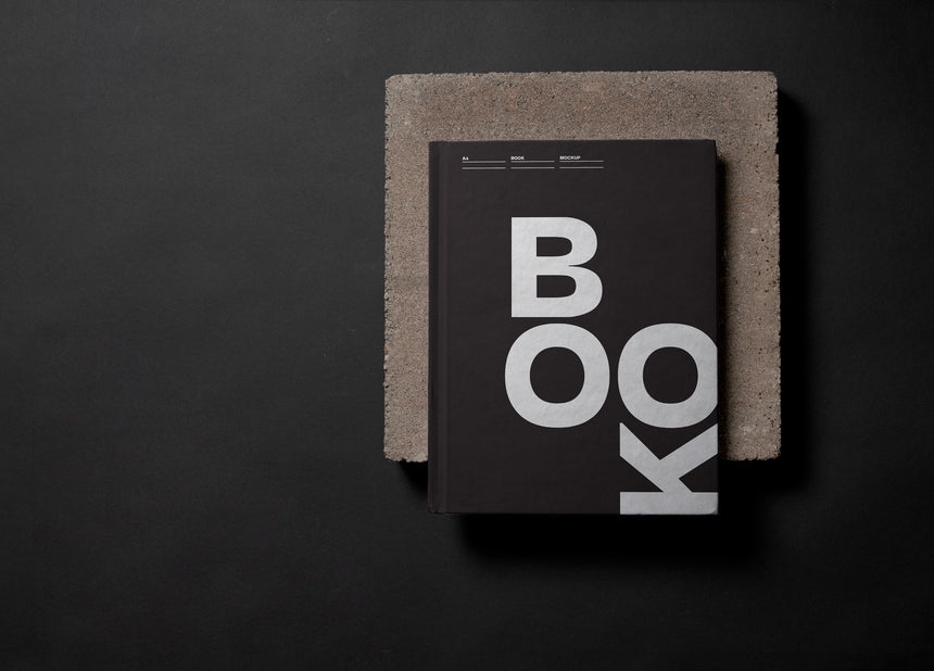 A4 Hardcover Book PSD Mockup  - Cover