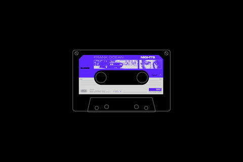 Vector Outline Cassette Tape PSD Mockup